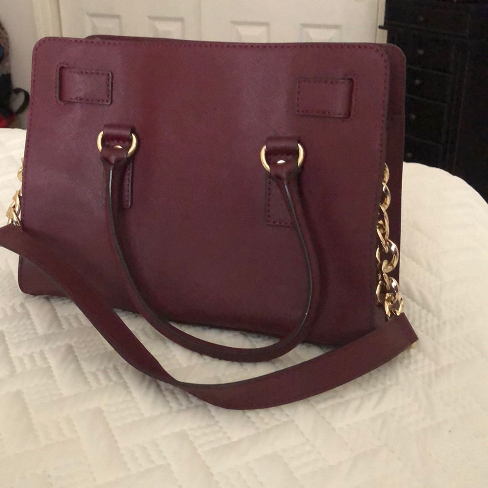 Maroon mini MK bag with chain strap - Picture 2 of 2